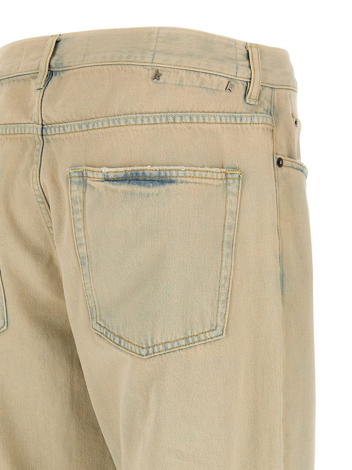 Beige Cotton Jeans Denim
