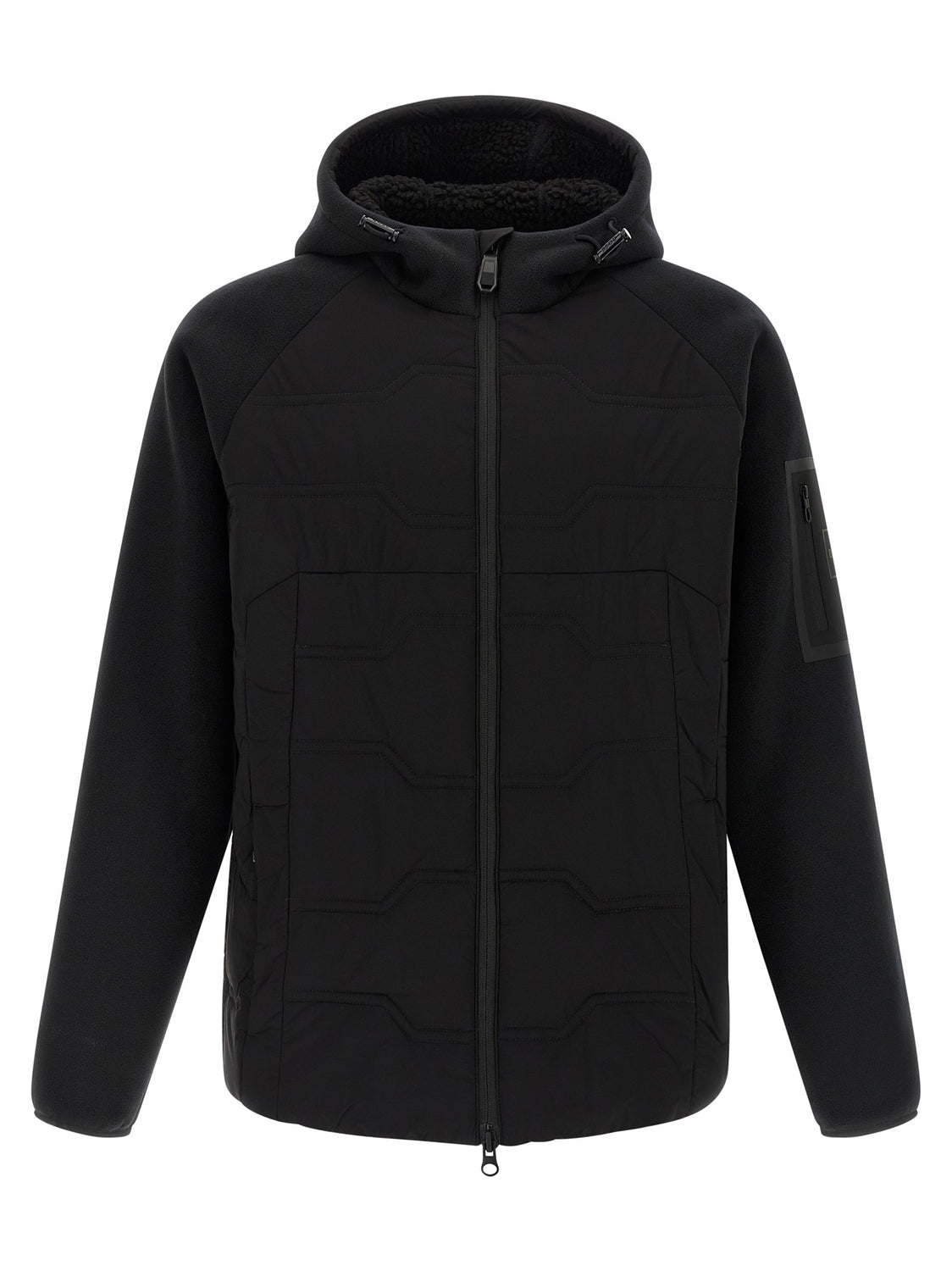 Black Polyester Shell Jacket