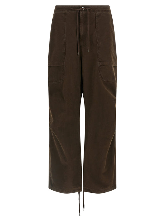 Brown Cotton Cargo Pants