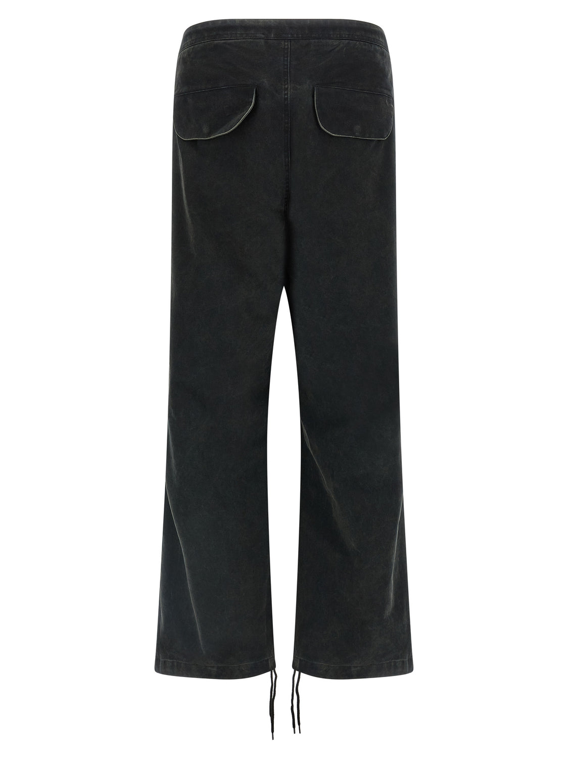 Black Cotton Cargo Pants