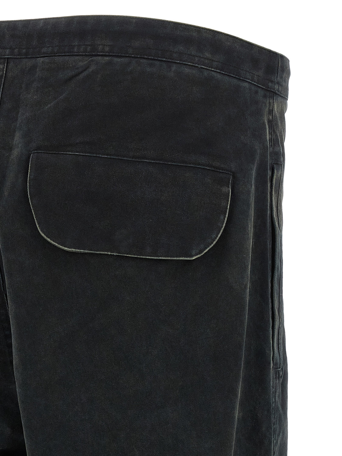Black Cotton Cargo Pants