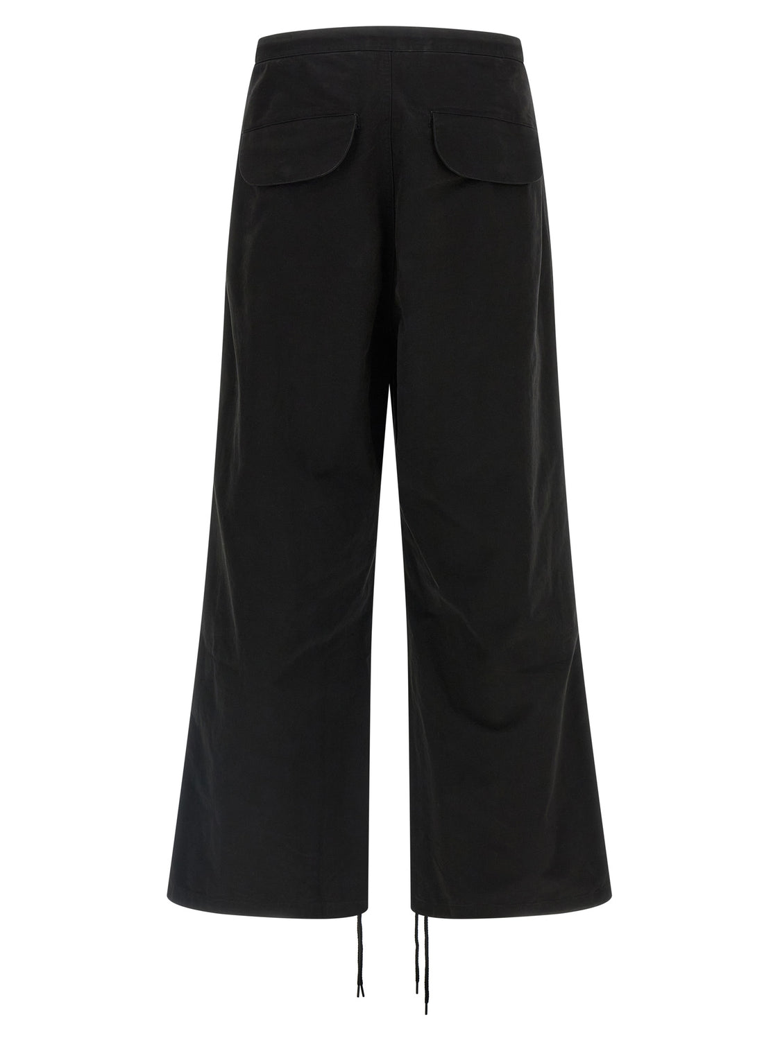Black Cotton Cargo Pants