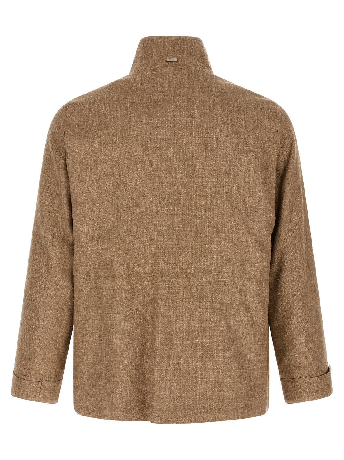 Beige Wool Full-Length Jacket