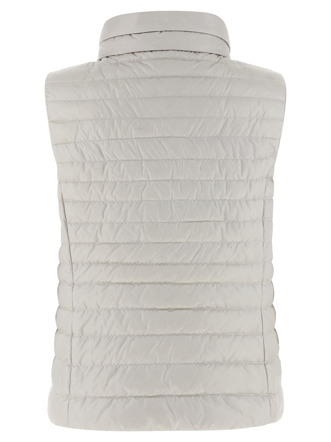 Beige Polyester Sleeveless Jacket
