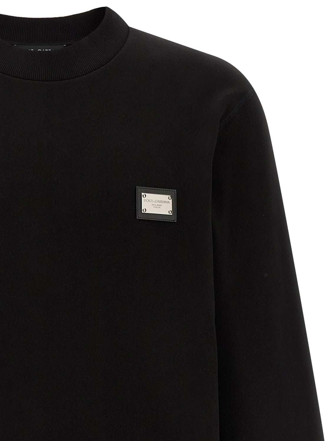 Black Cotton Sweatshirt