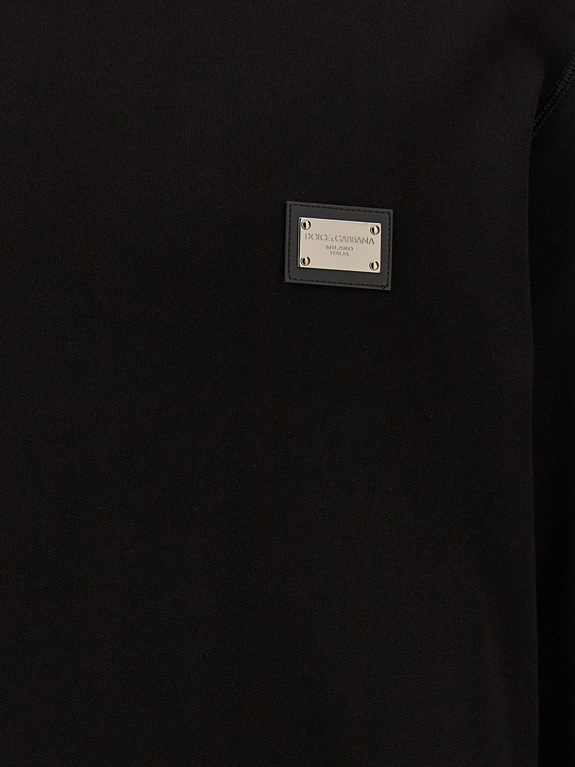 Black Cotton Sweatshirt