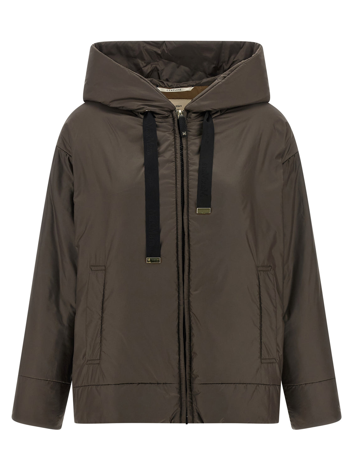 Brown Polyester Shell Jacket