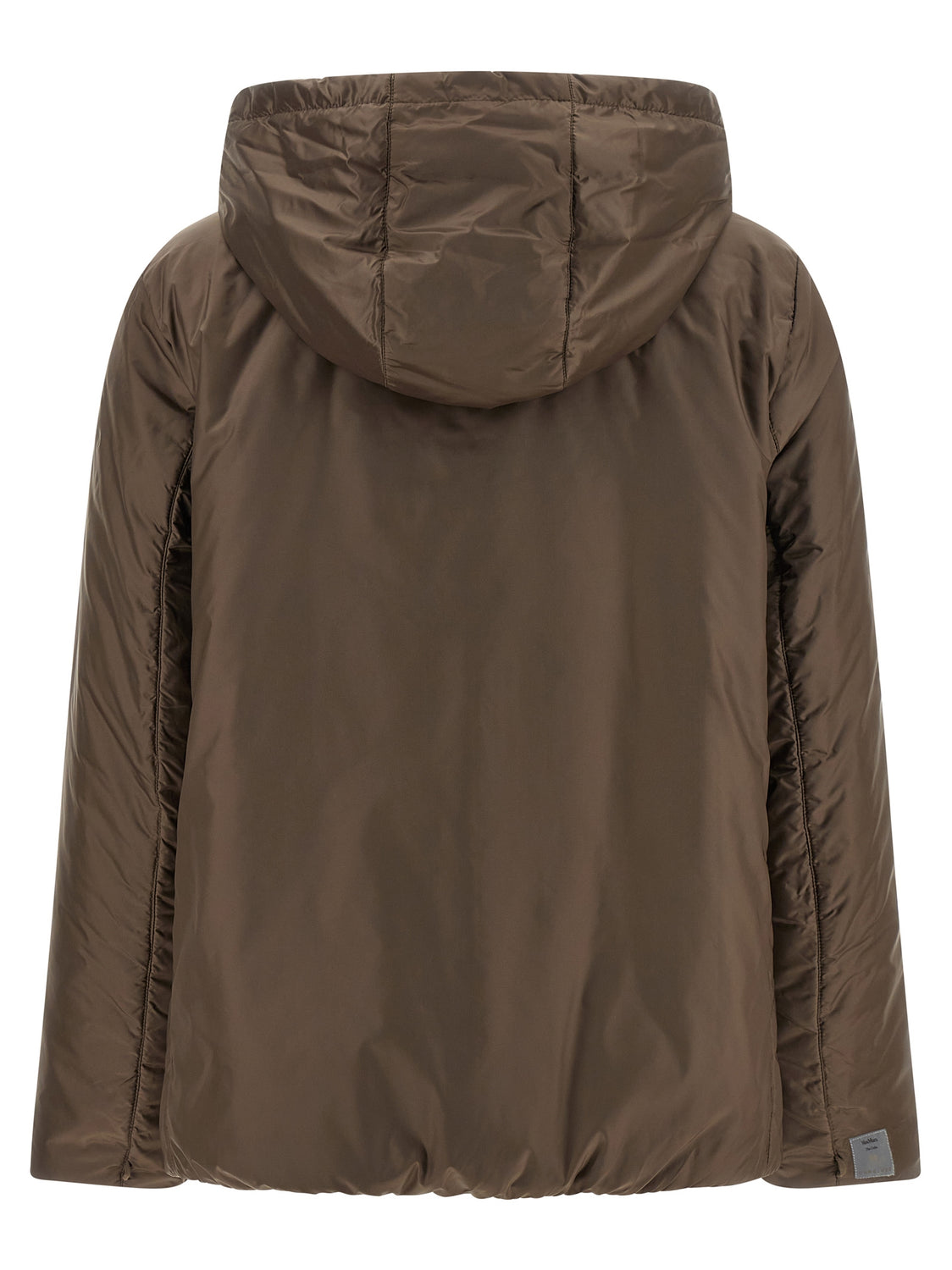 Brown Polyester Full-Length Jacket