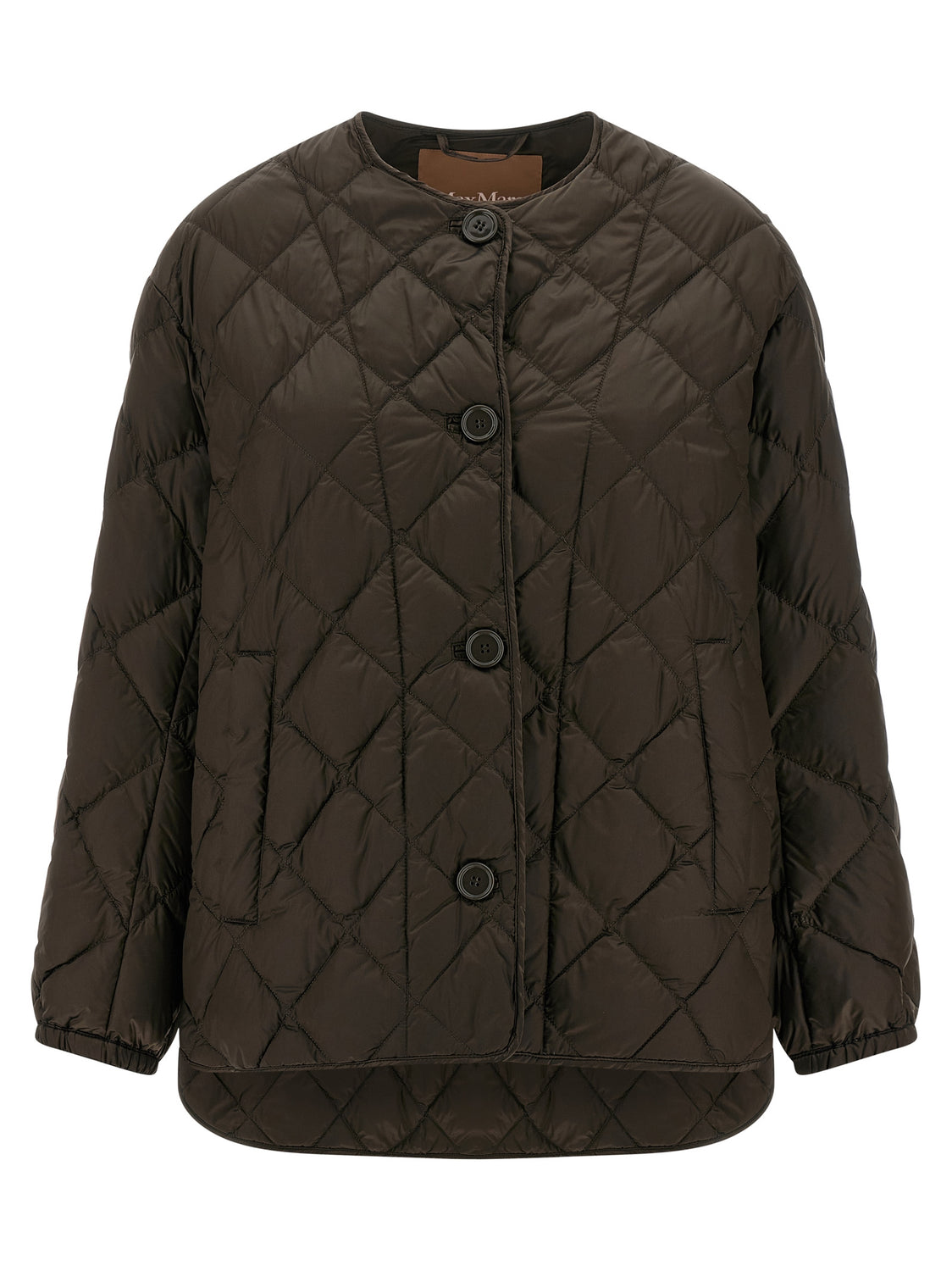 Brown Polyamide Full-Length Jacket