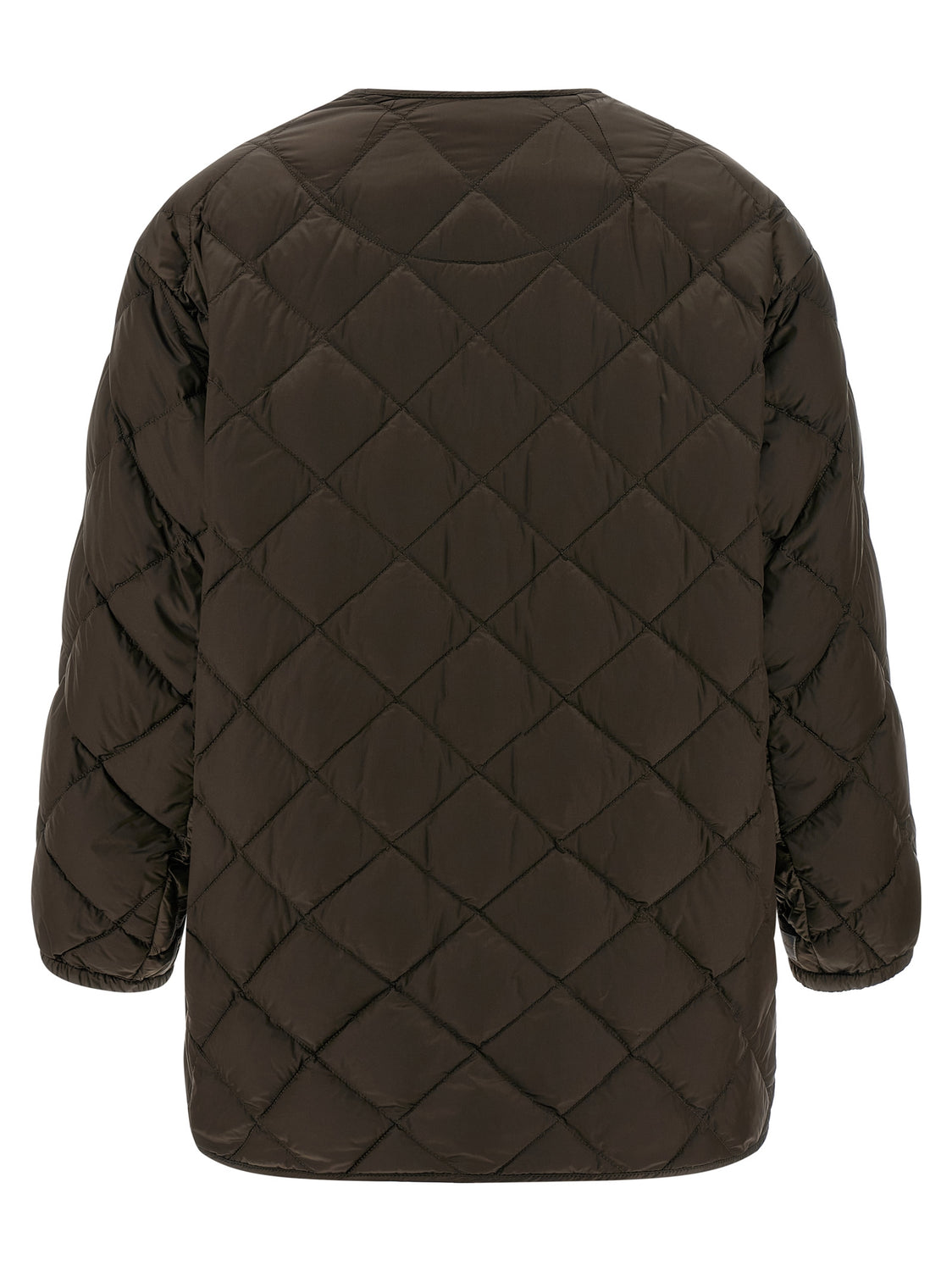 Brown Polyamide Full-Length Jacket