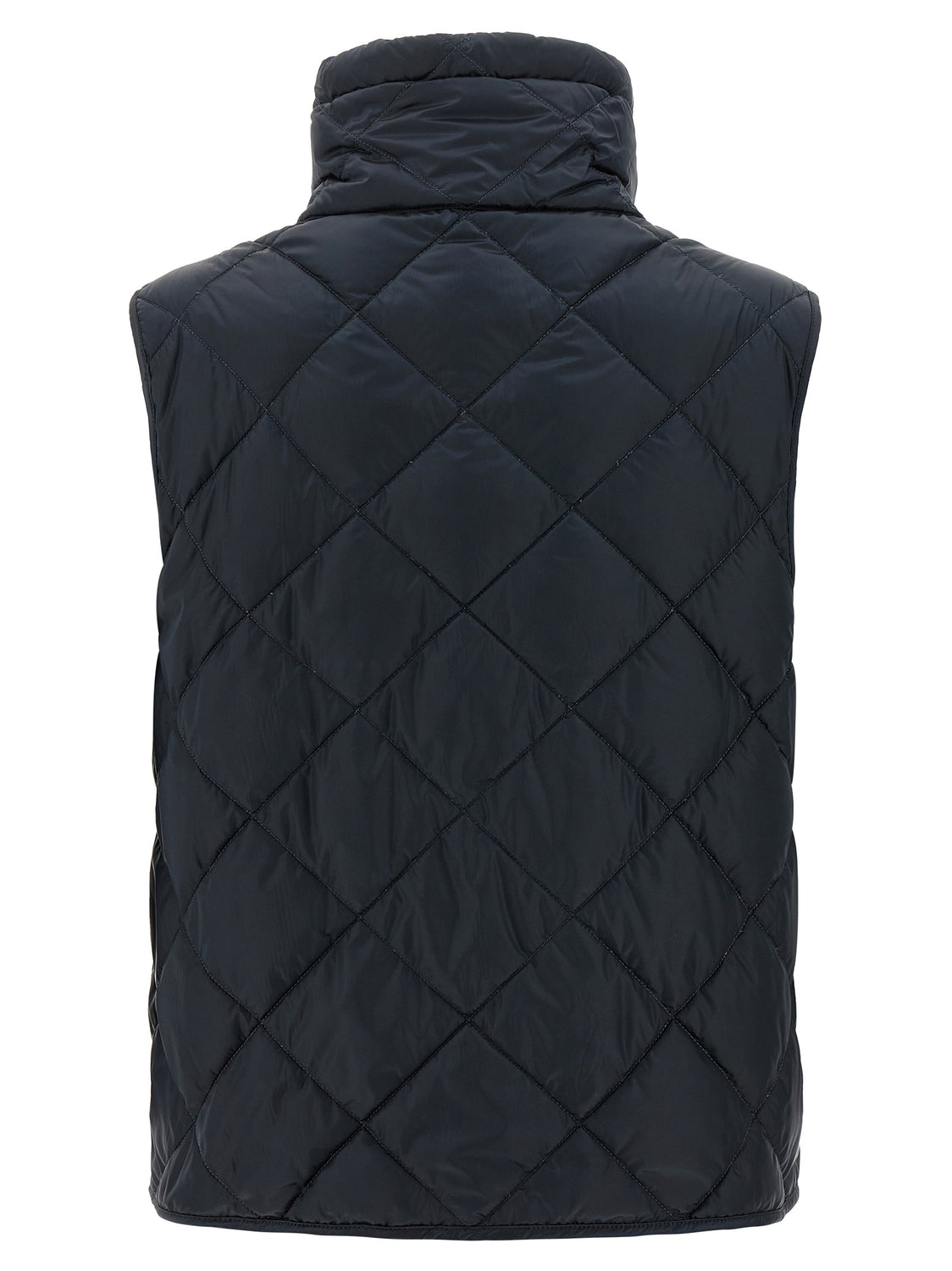Blue Polyamide Sleeveless Jacket