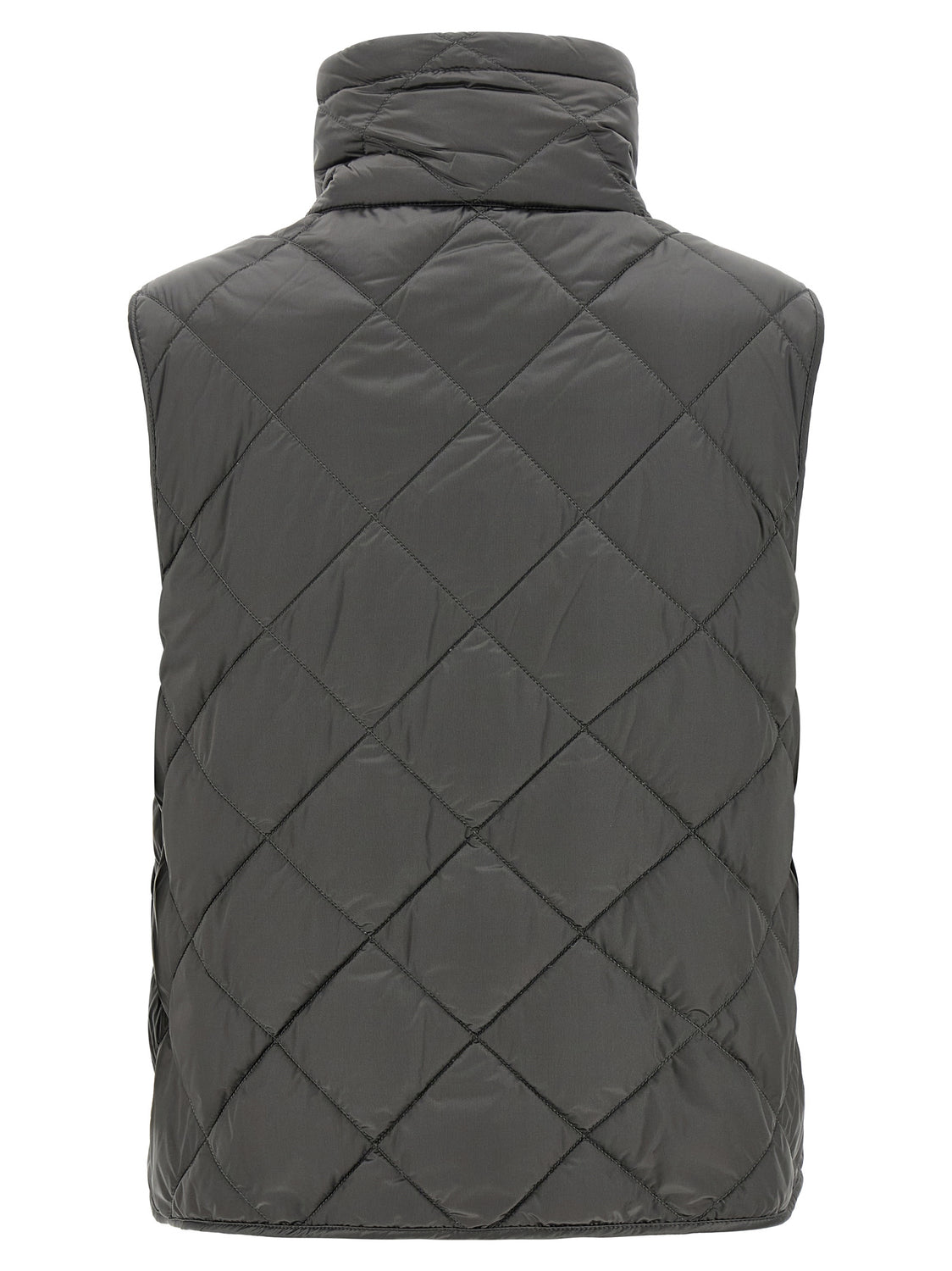 Gray Polyamide Sleeveless Jacket