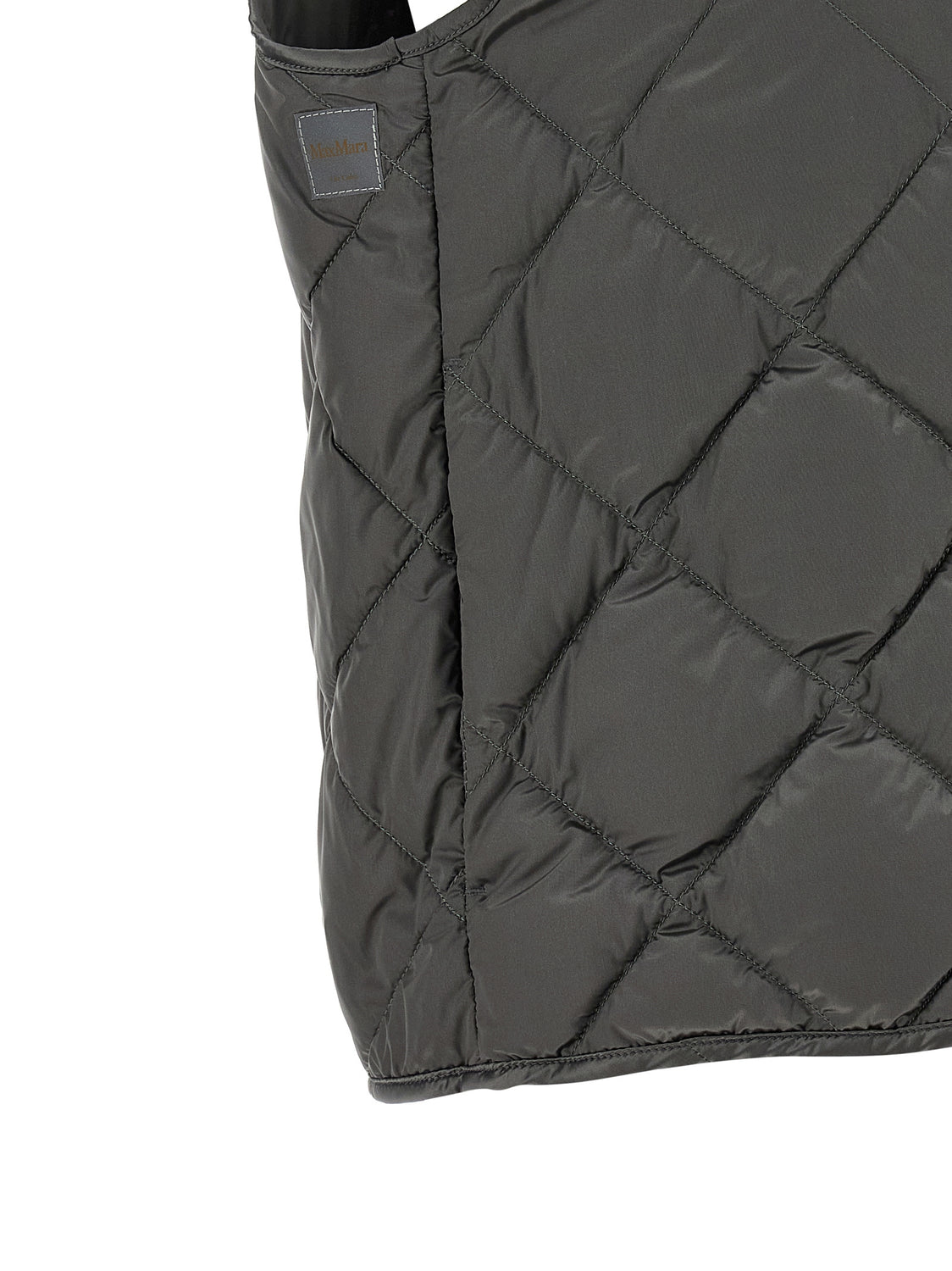 Gray Polyamide Sleeveless Jacket