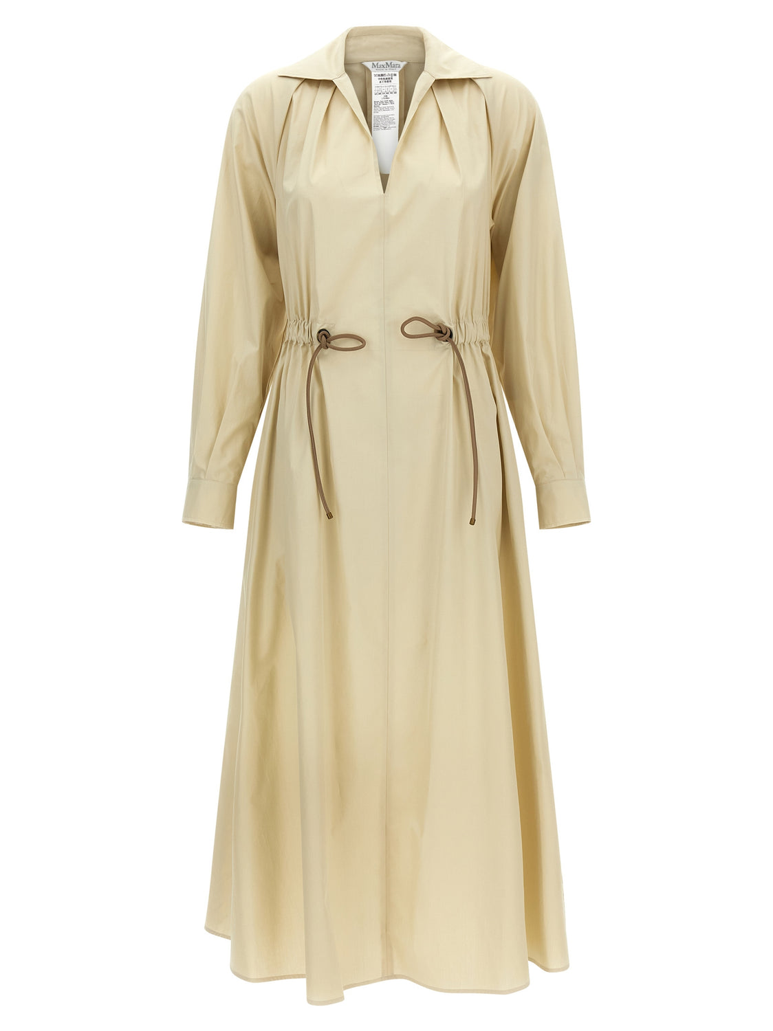 Beige Cotton Long Dress