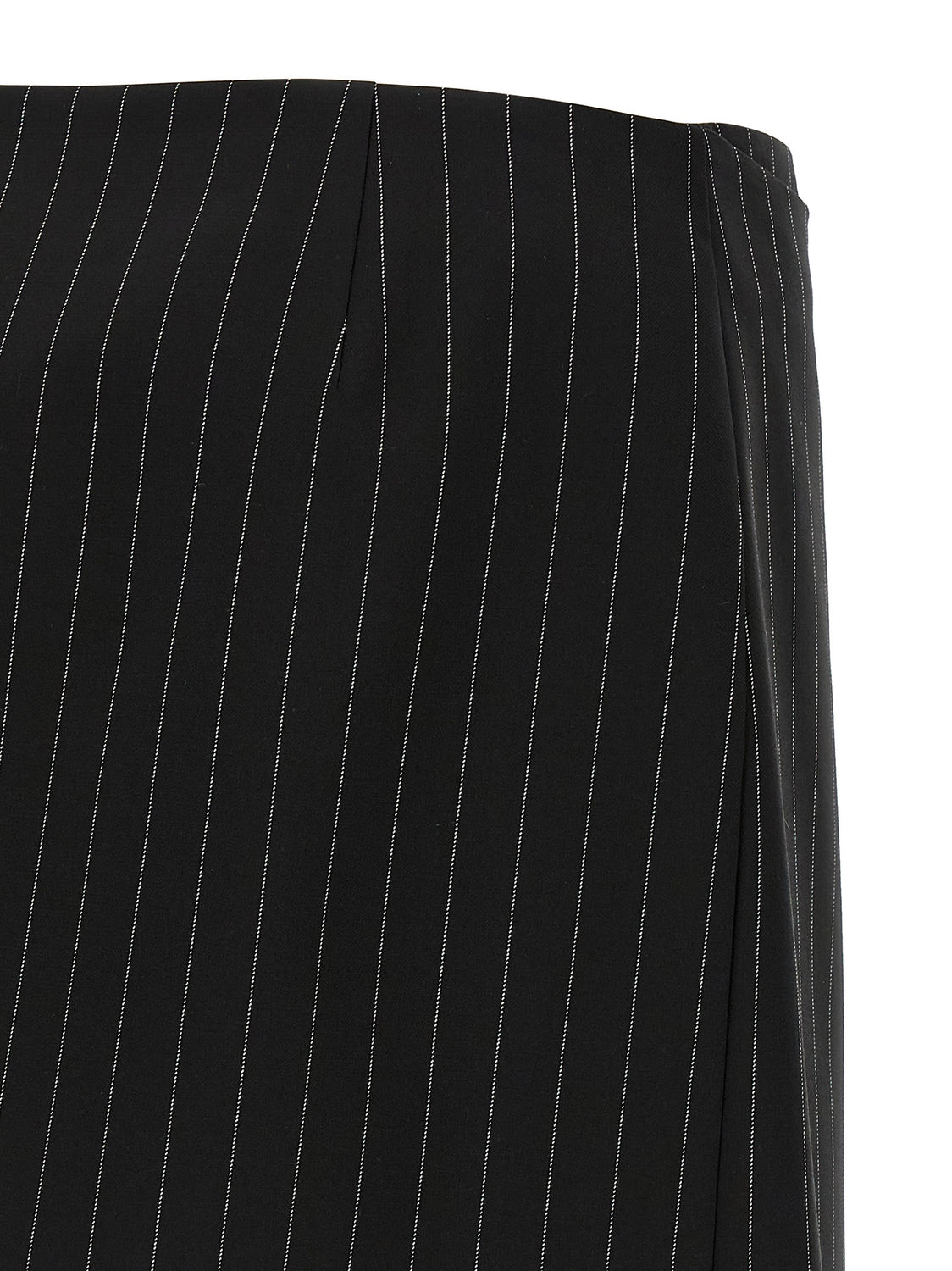 Black Virgin Wool Long Skirt