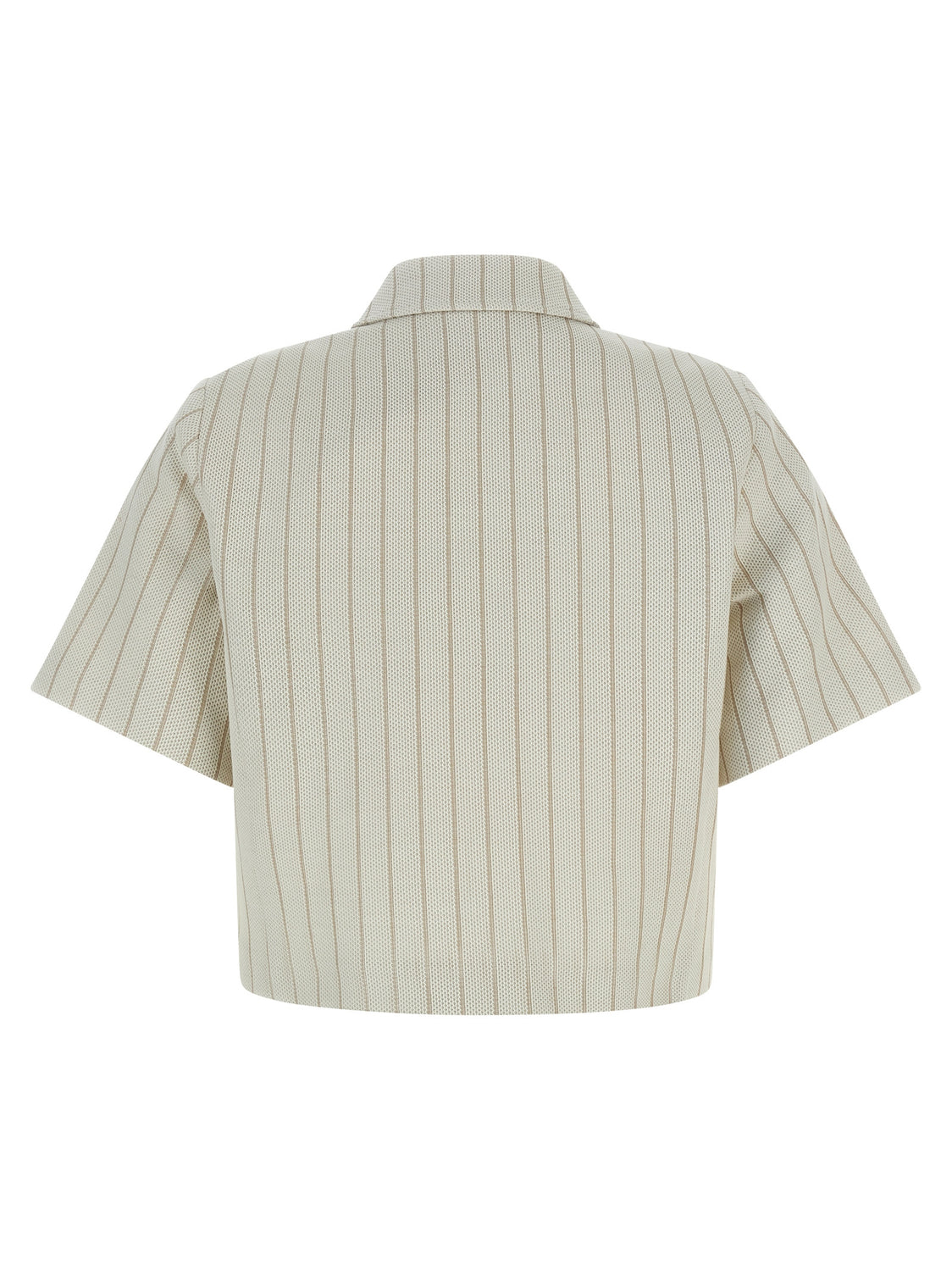 Beige Cotton Full-Length Jacket