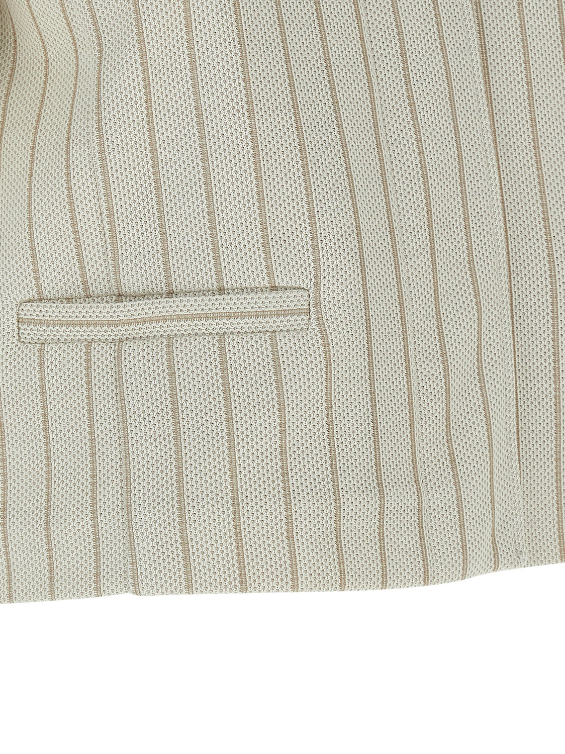Beige Cotton Full-Length Jacket