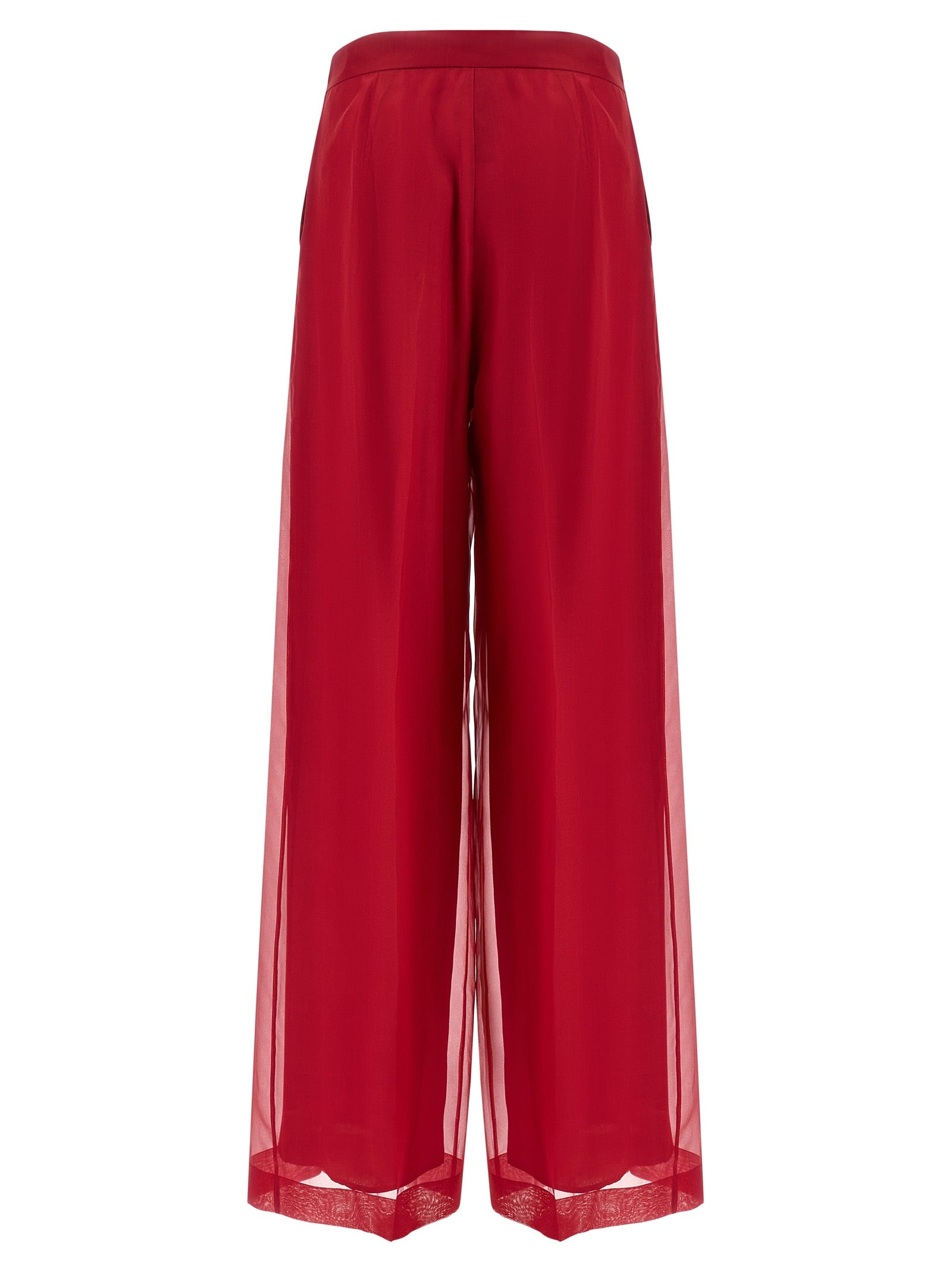 Multicolor Silk Casual Pants