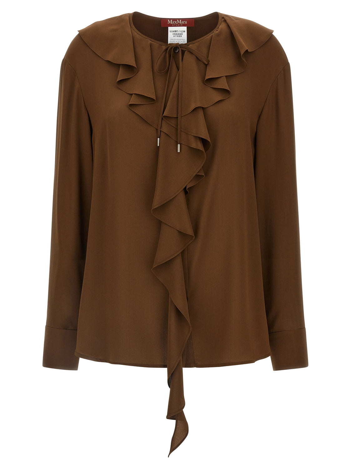 Brown Silk Blouse