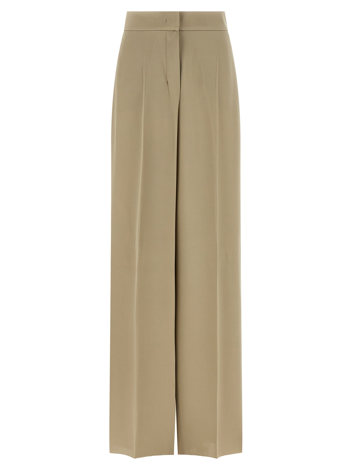 Beige Silk Dress Pants