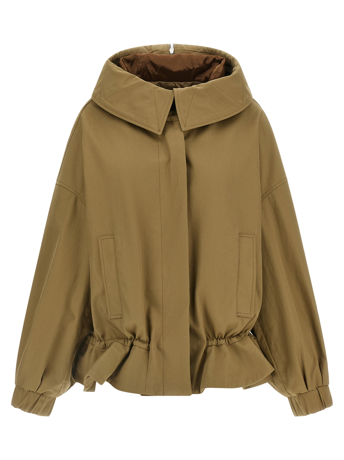 Beige Cotton Shell Jacket
