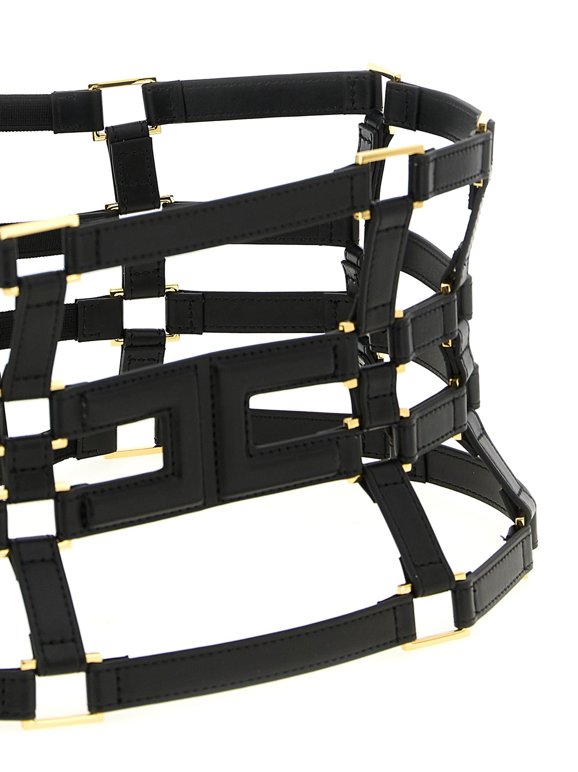 Black Polyethylene High-Waist Belt