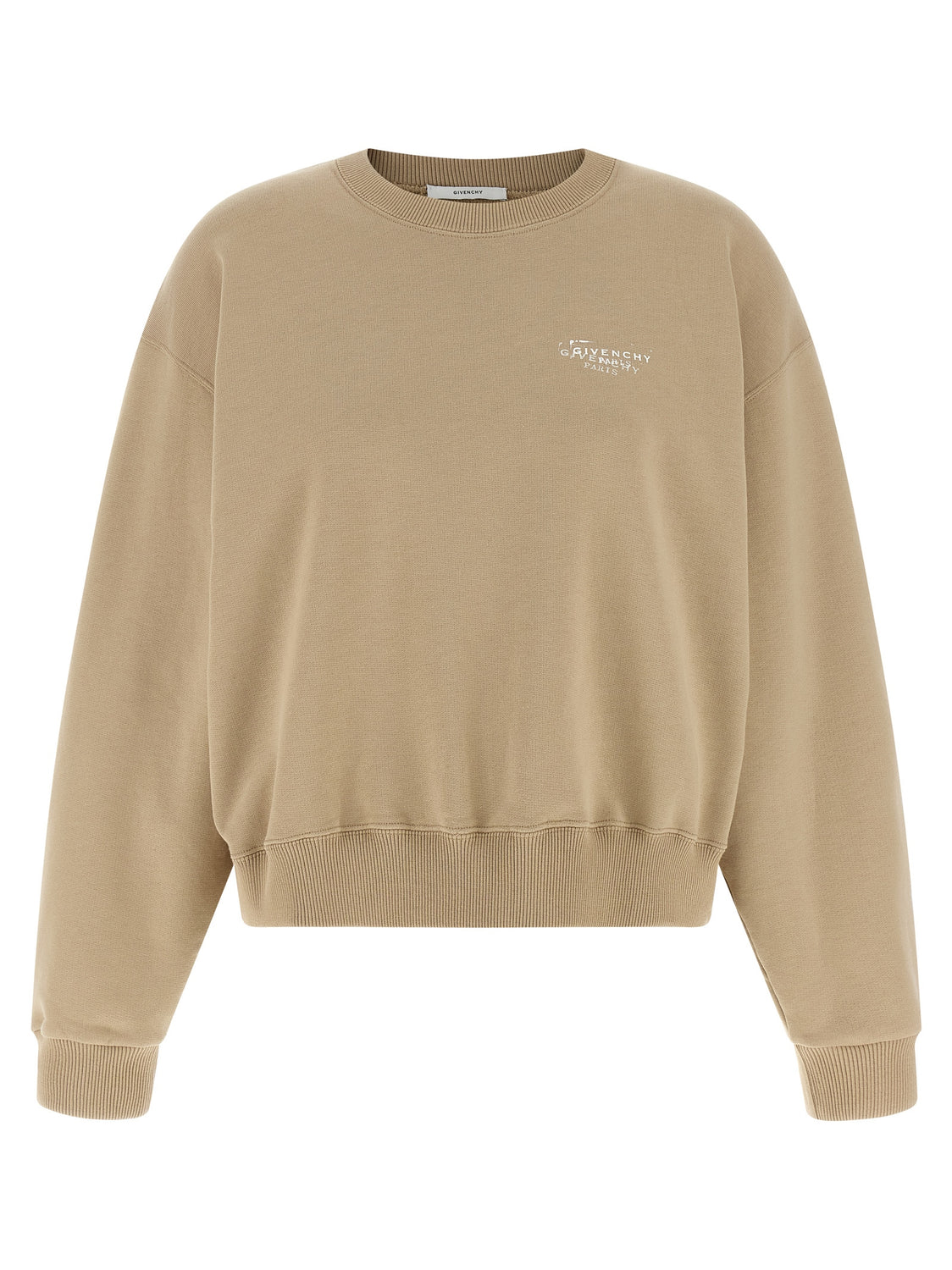 Beige Cotton Sweatshirt