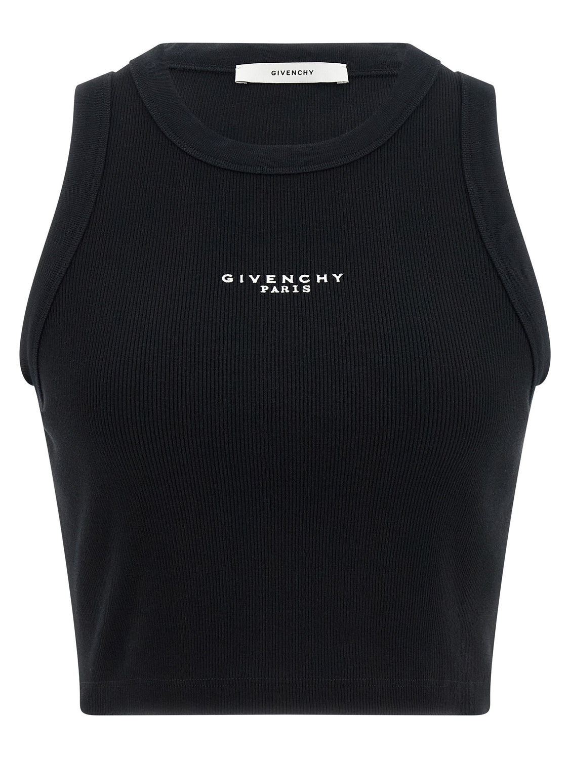 Black Cotton Sleeveles T-Shirt