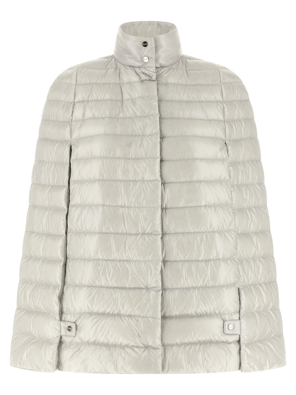 Gray Polyamide Full-Length Jacket