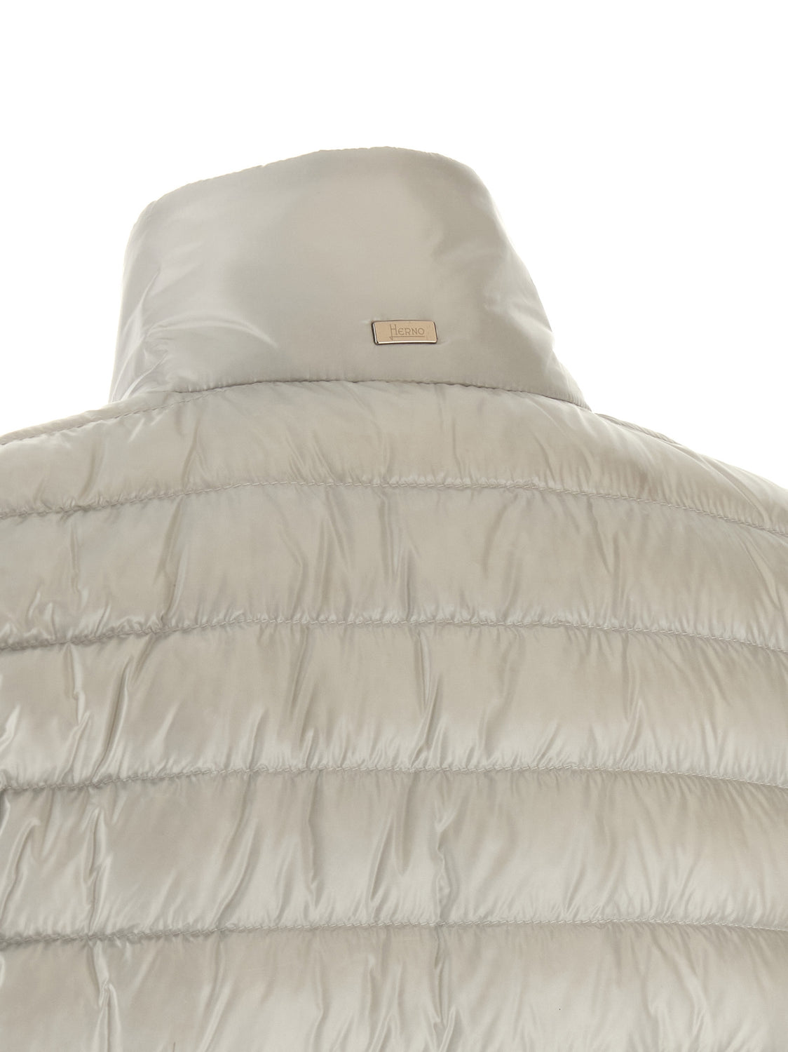 Gray Polyamide Full-Length Jacket