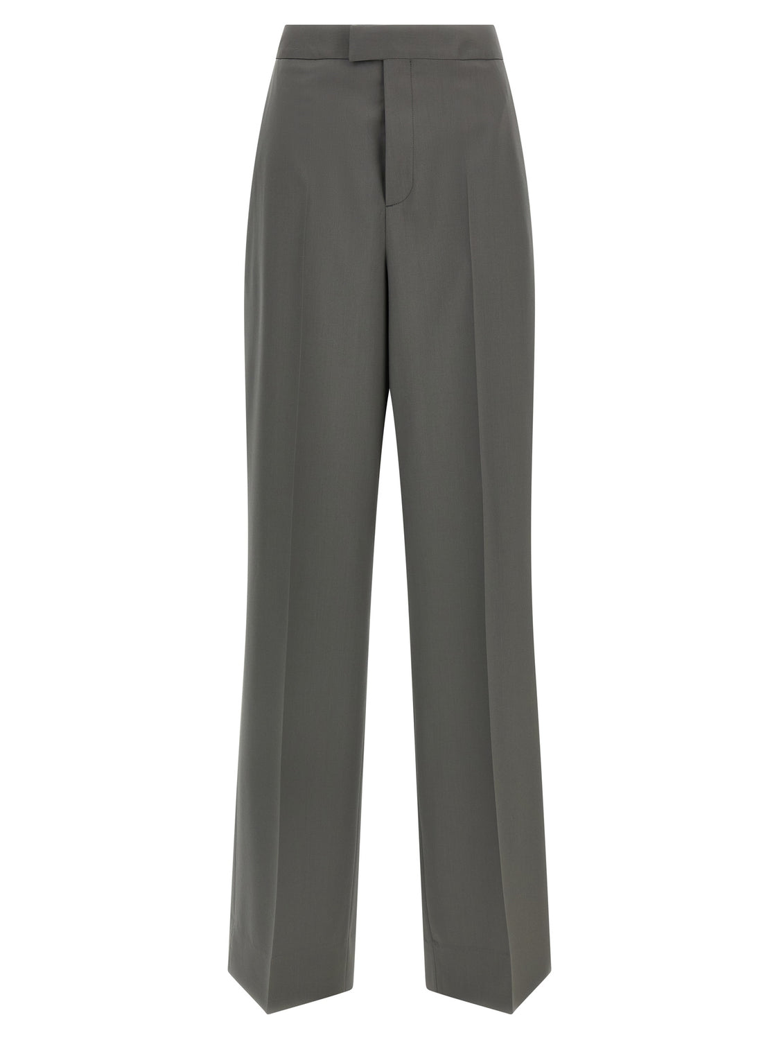 Gray Virgin Wool Dress Pants