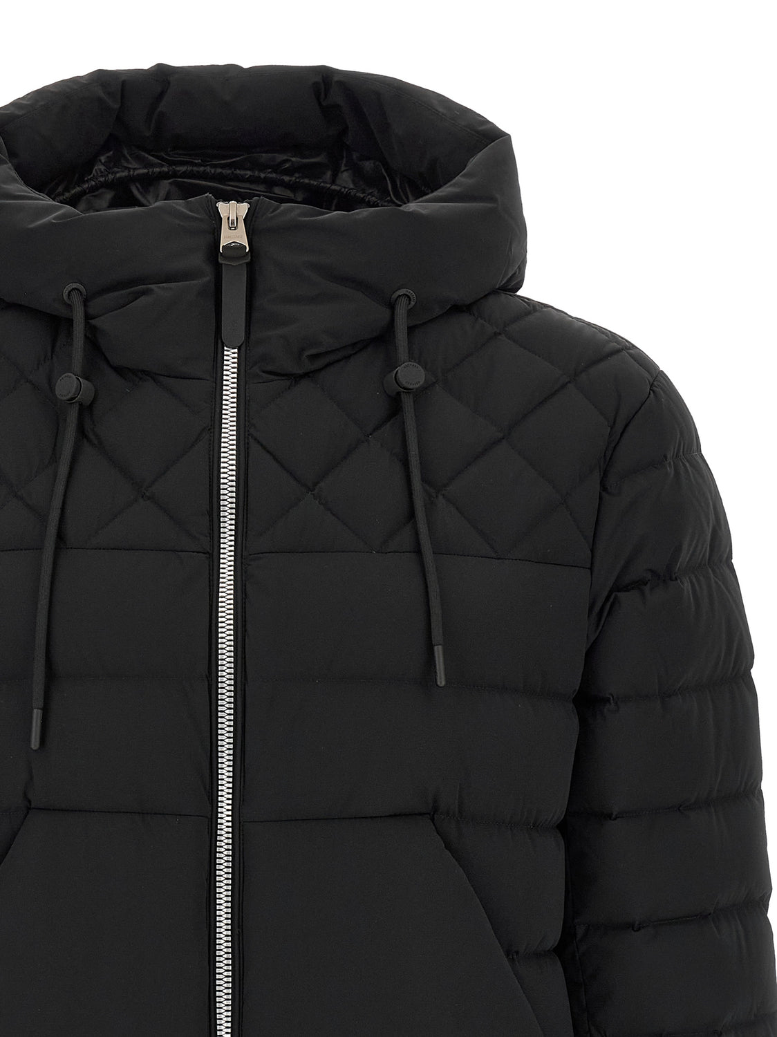 Black Nylon Full-Length Jacket