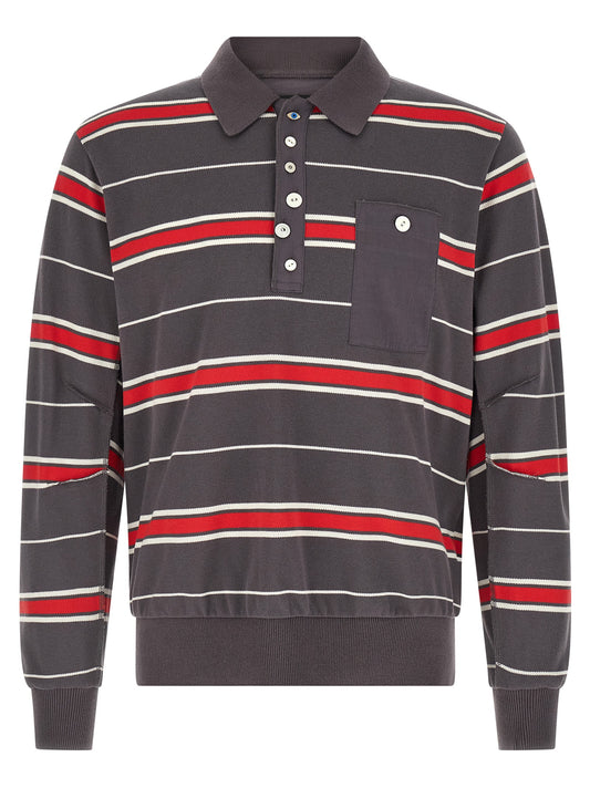 Gray Cotton Polo Shirt