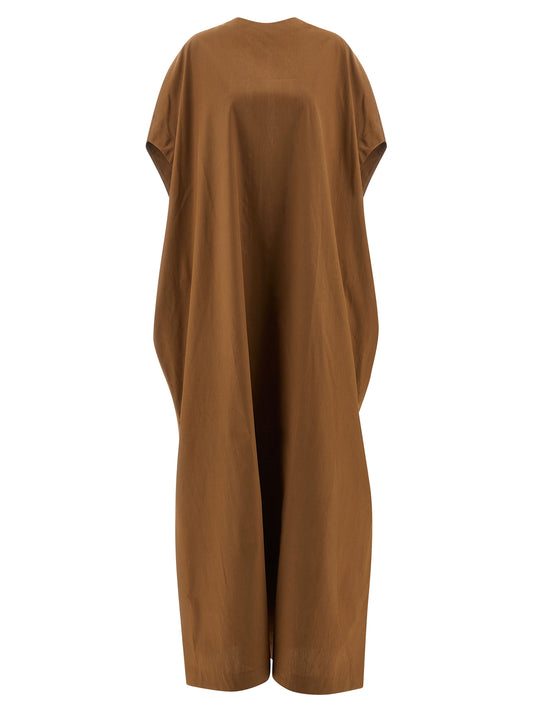 Brown Cotton Long Dress