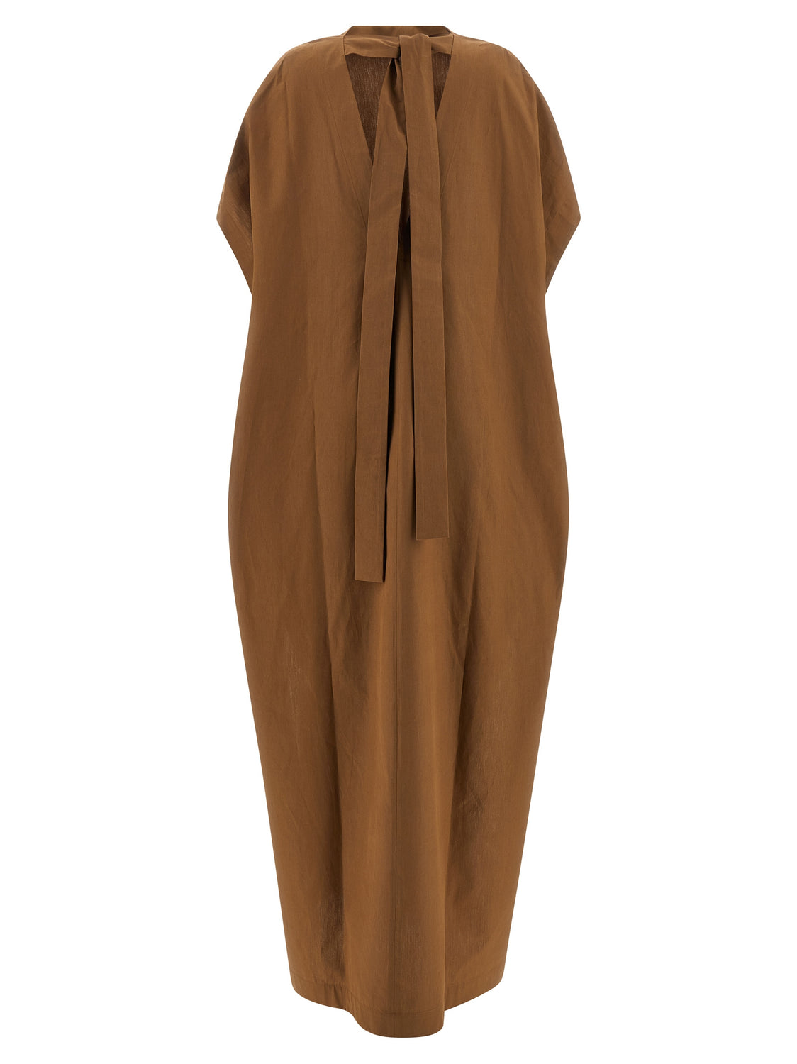 Brown Cotton Long Dress