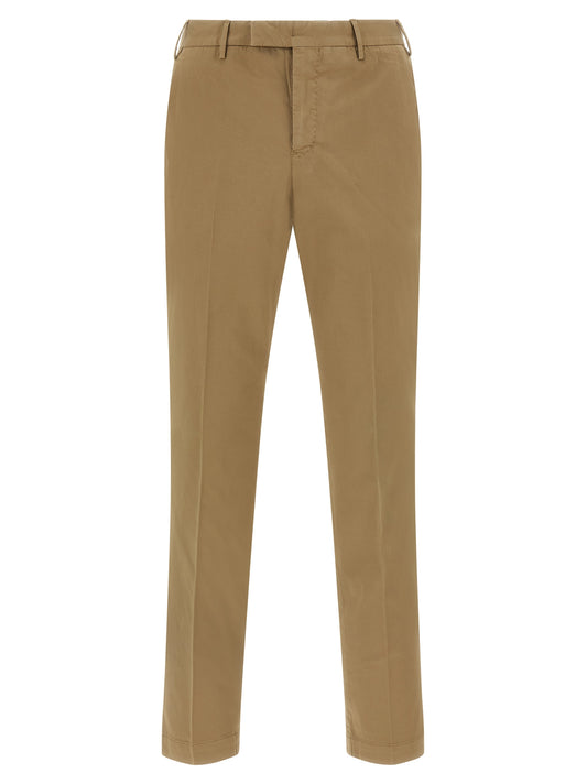 Brown Cotton Dress Pants
