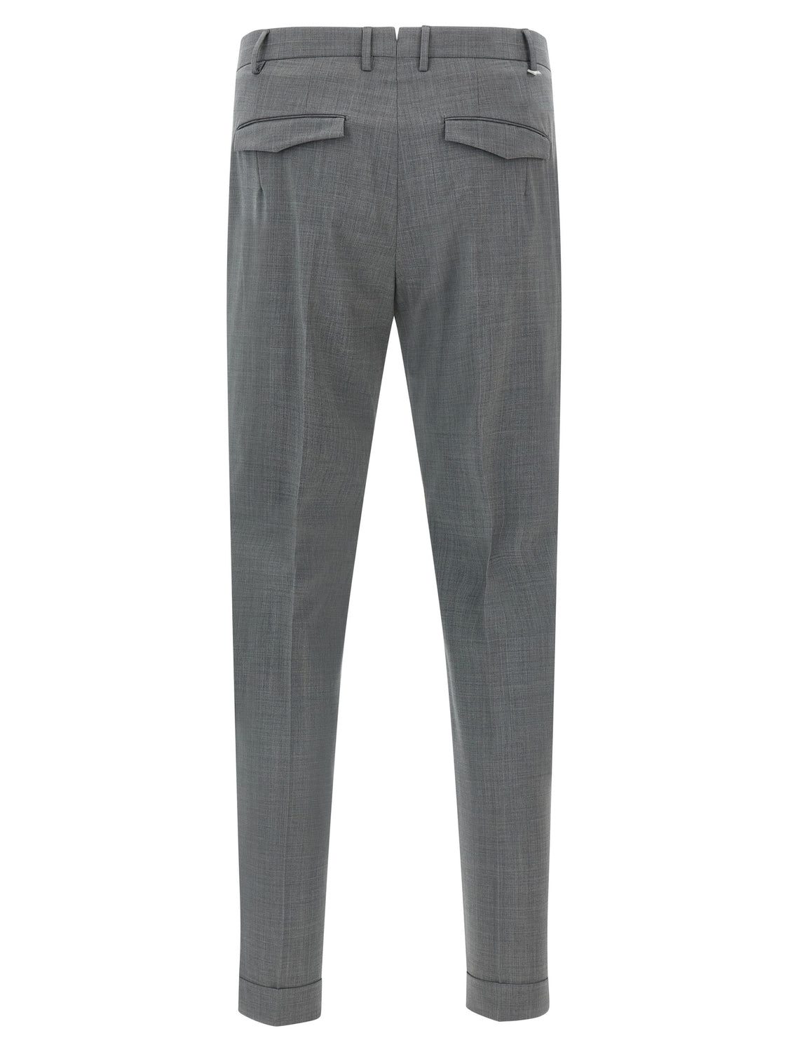 Gray Virgin Wool Dress Pants