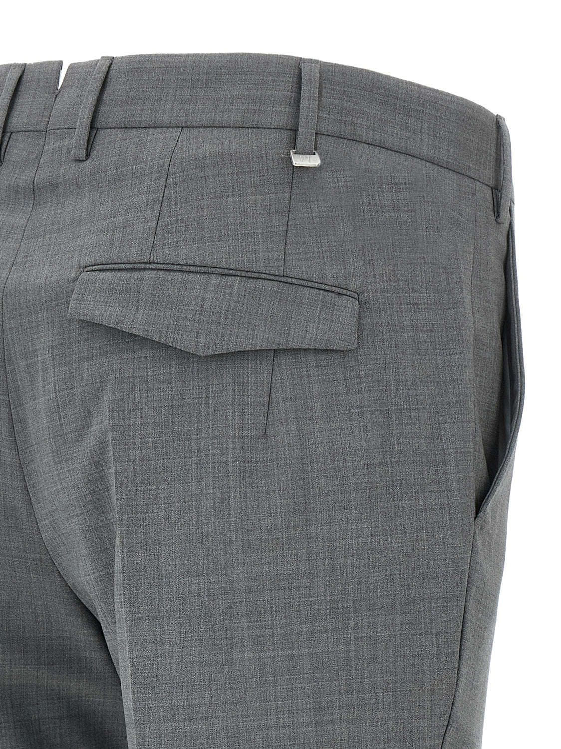 Gray Virgin Wool Dress Pants