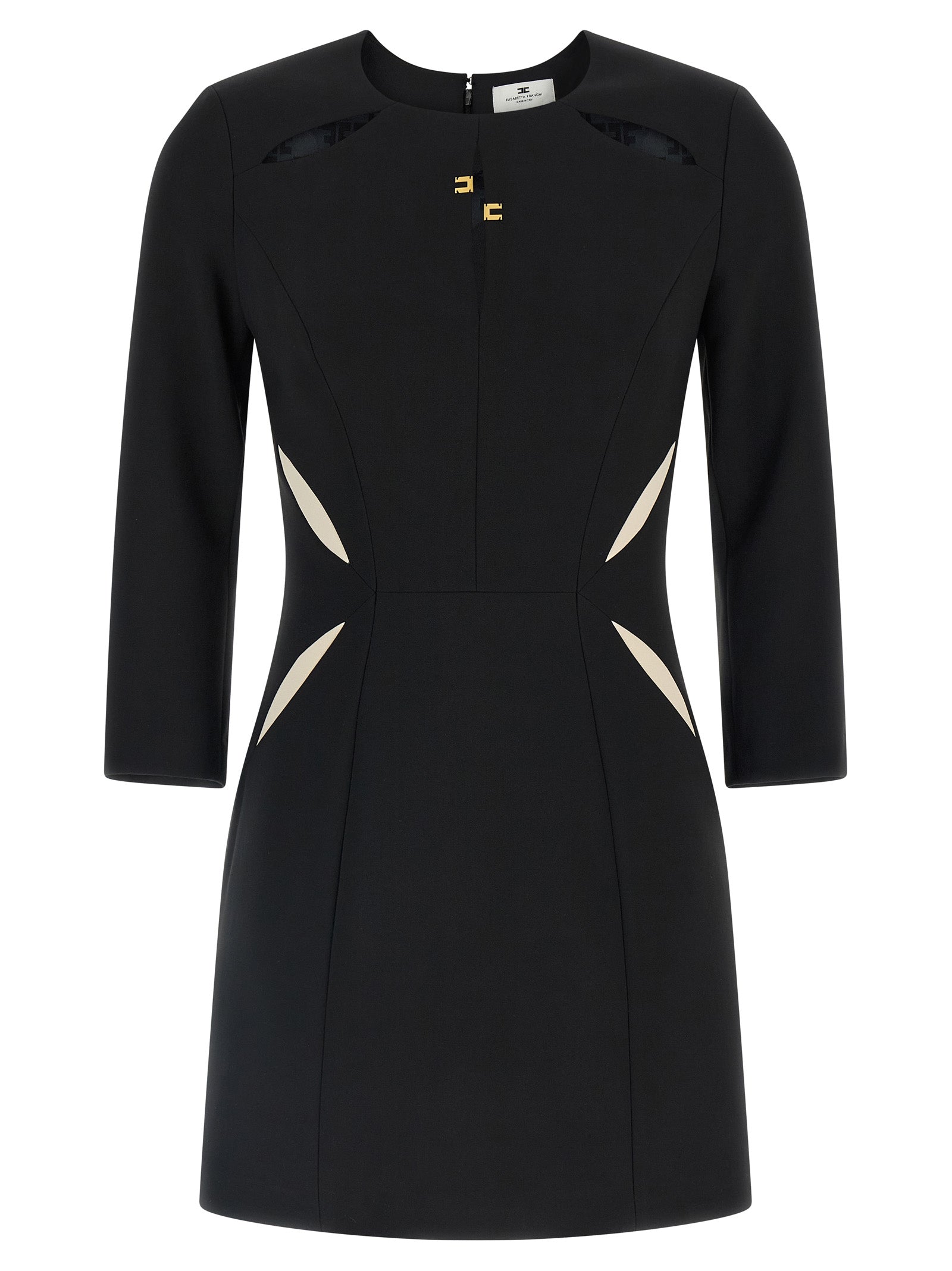 Bicolor Polyester Short Dress