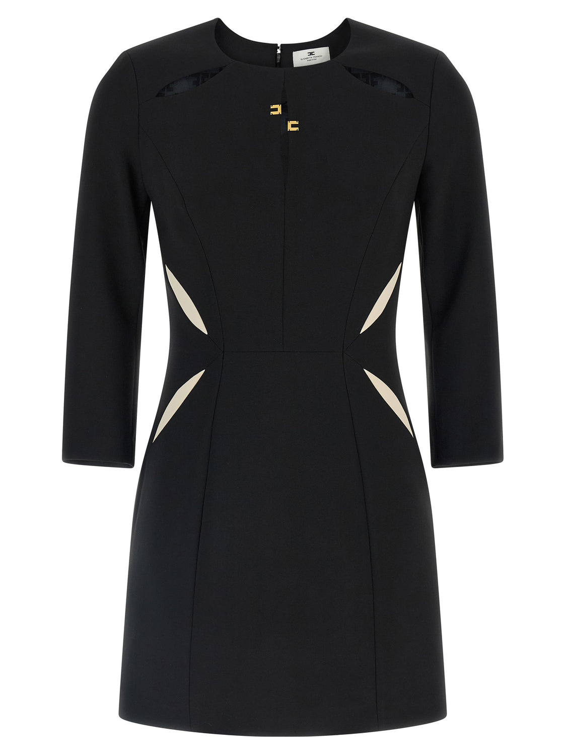Bicolor Polyester Short Dress