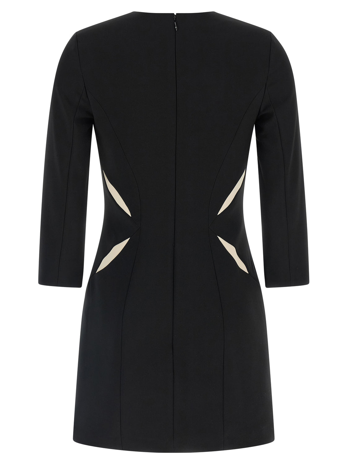 Bicolor Polyester Short Dress