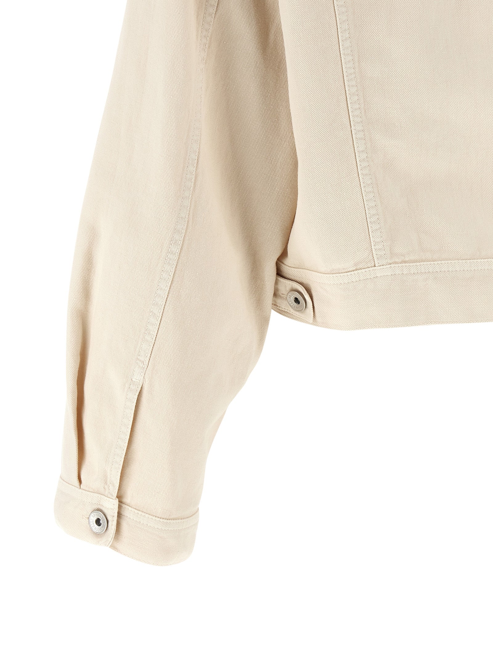 Beige Cotton Denim Jacket