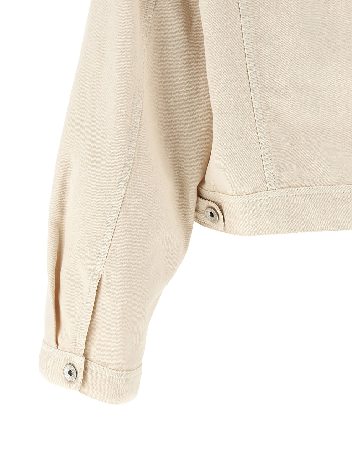 Beige Cotton Denim Jacket
