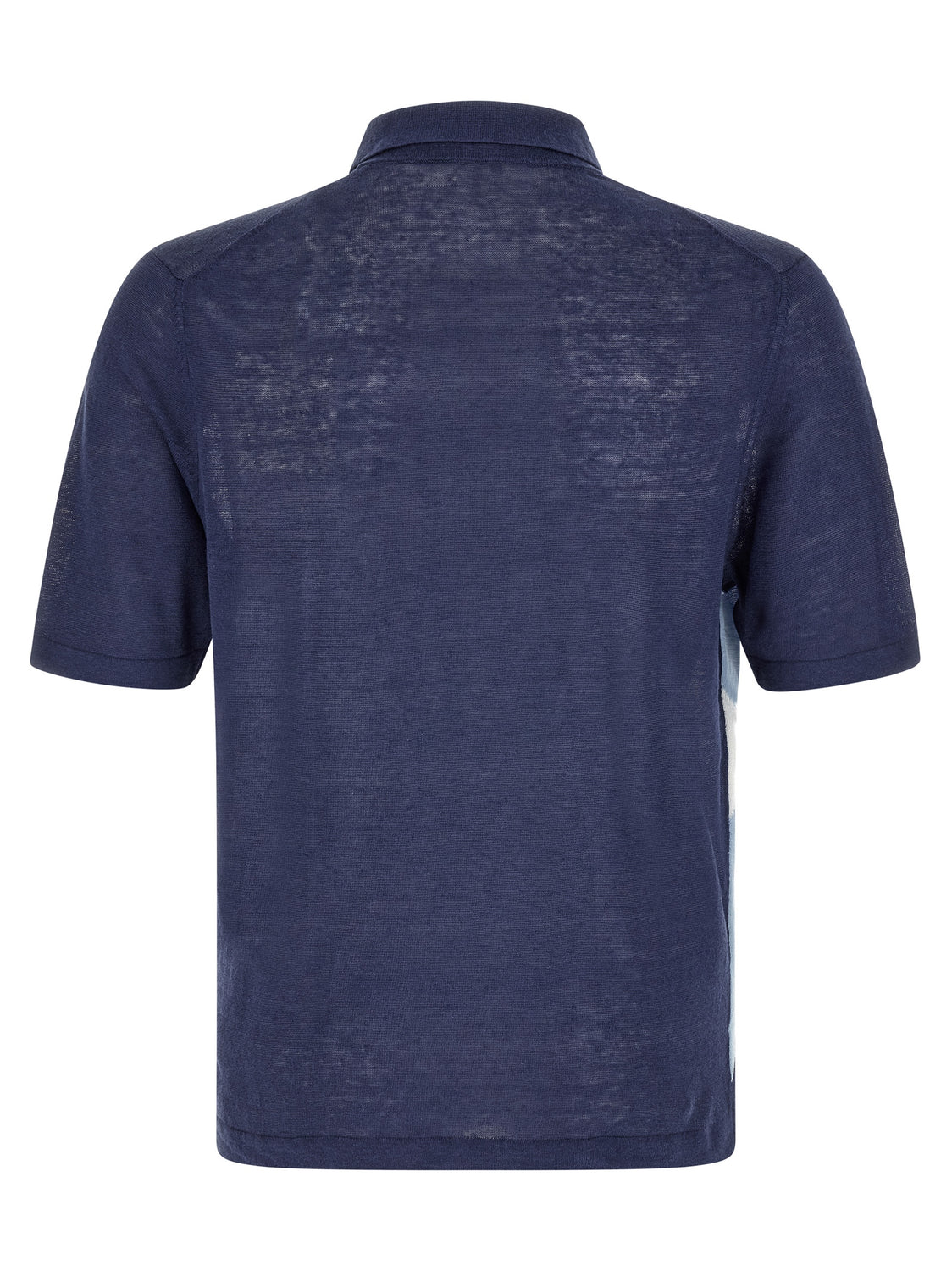 Blue Linen Polo Shirt