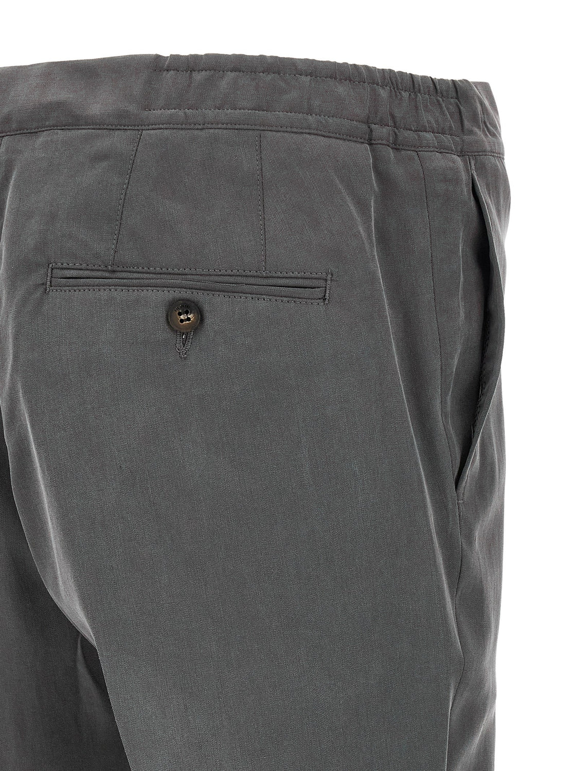 Gray Lyocell Casual Pants