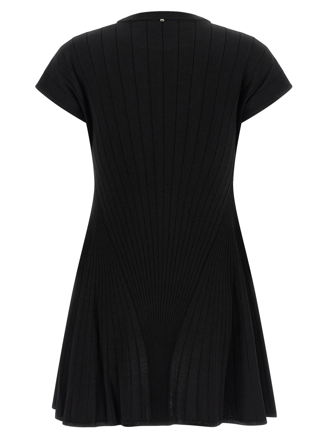 Black Viscose Short Dress