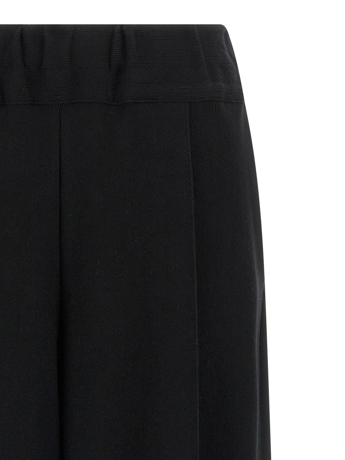Black Cotton Casual Pants