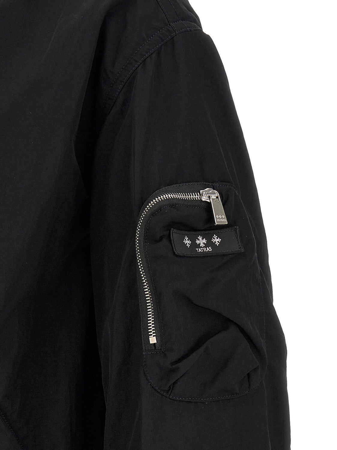 Black Nylon Bomber