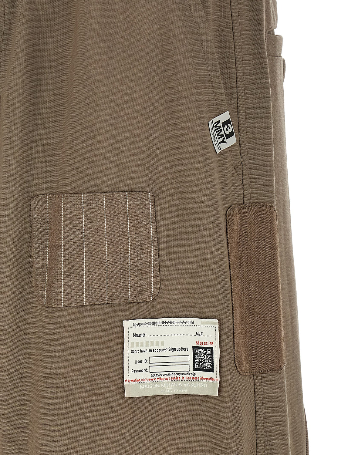 Beige Wool Casual Pants