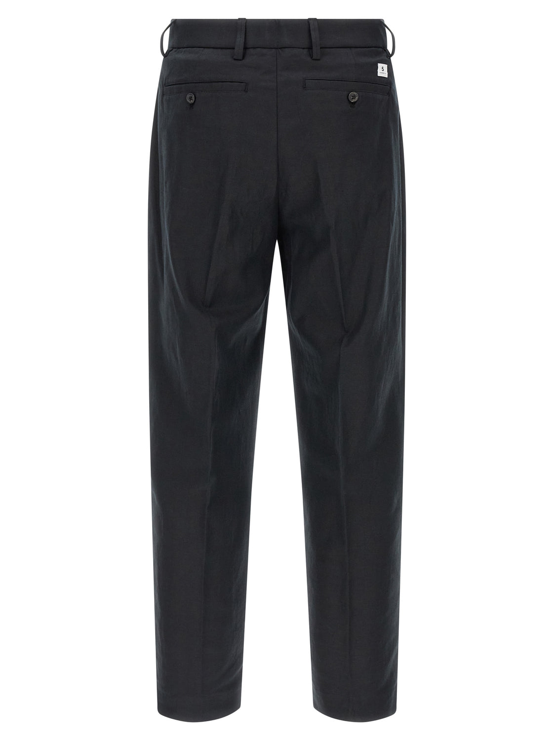 Black Cotton Casual Pants